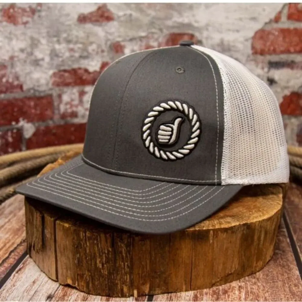 NWOT Dally Up Cap Youth Charcoal Gray/White Dally 203 Adjustable Baseball Hat